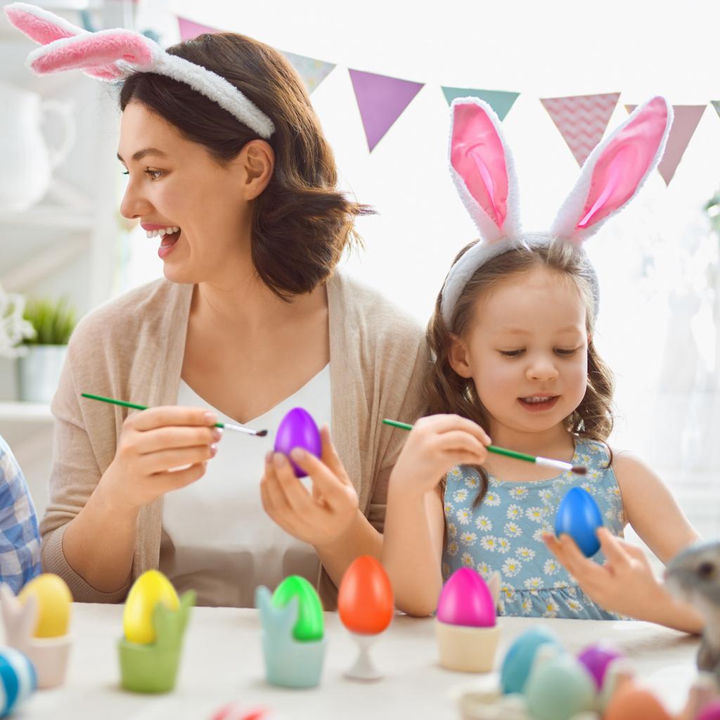 6Pcs Count Multicolor Fillable Plastic Easter Eggs, Plastic, Color Easter Eggs Stuffer DIY Craft Decor Party Favors Kids Toy