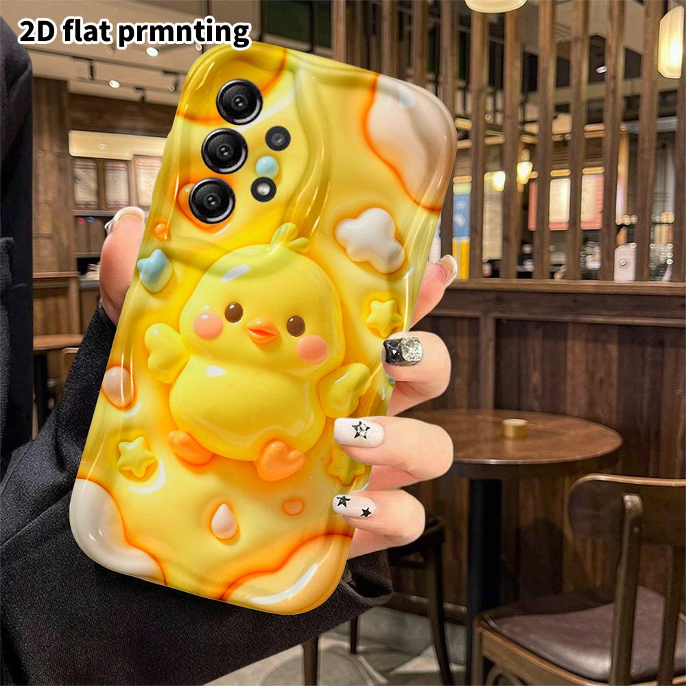 Phone Case: 2D Flat, Suitable for Samsung Galaxy A34 A35 M05 M06 S20 S22 S21 FE Plus 5G Protective Case, Little Yellow Chick, Perfect Christmas and Ha