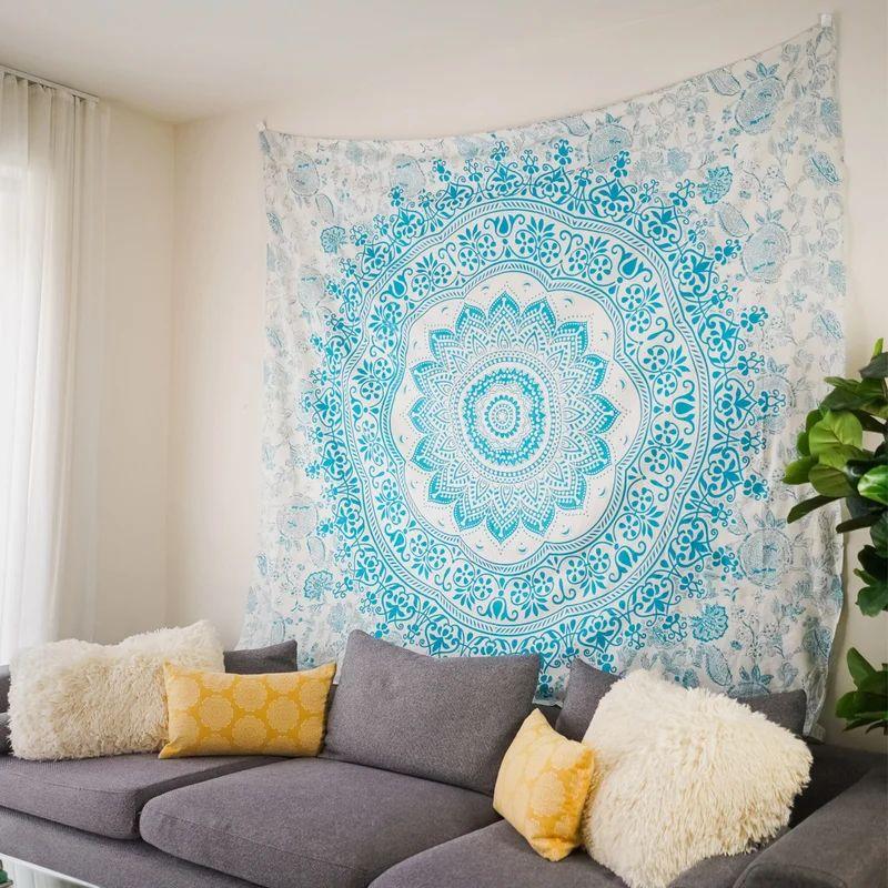 Tapestry Indian mandala azure sky for 75x100