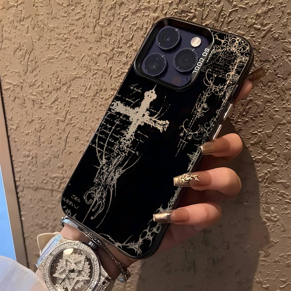 Gothic Coquette Cybersigilism Phone Case For iPhone 16,15,14,13,12,11,Pro,XS,Max,Plus,Mini,SE Black Candy Matte Shockproof Cover
