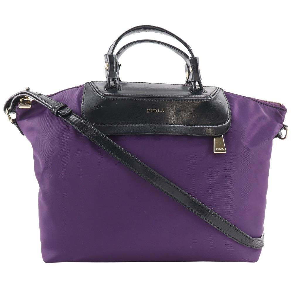 

Furla 2WAYShoulder Handbag purple Nylon Women Used