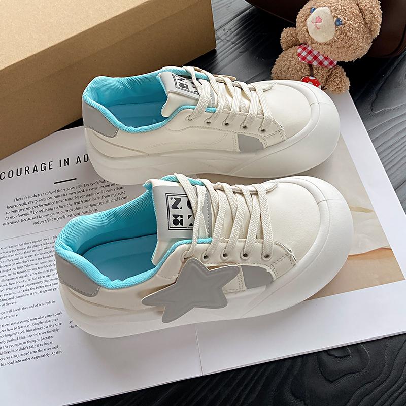 Fashion Sports Women Sneakers Breathble Vulcanized Shoes Pu Cute Cat Cartoon Lace Up Casual White Women Shoes Zapatos De Mujer Female