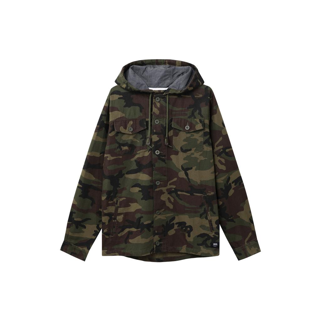 Vans Camouflage Hooded Jacket Men Jackets Green VN0A36JLCMA