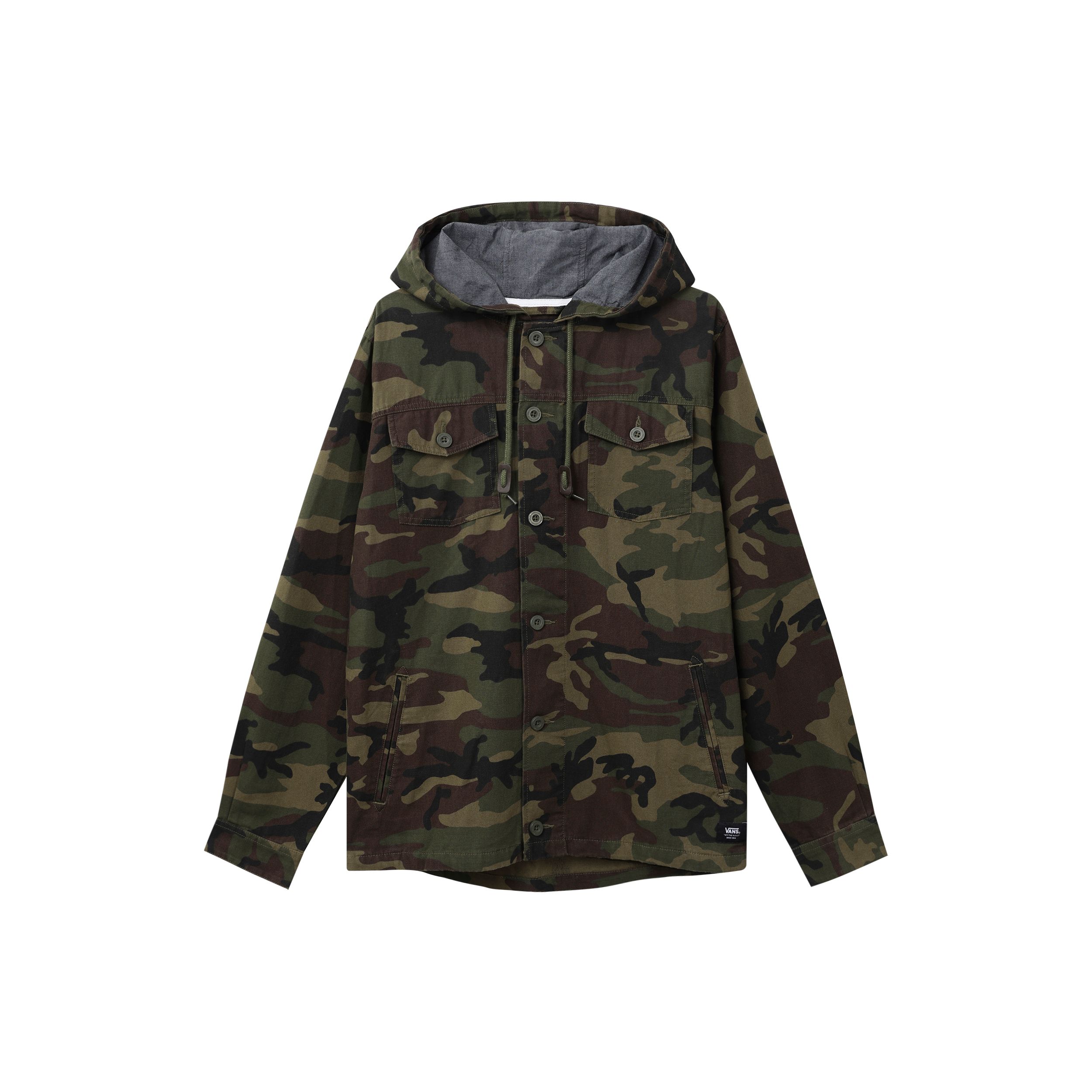 

Vans Camouflage Hooded Jacket Men Jackets Green VN0A36JLCMA S