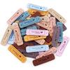 Cheriswelry 54pcs Microfiber Leather Labels 9 Color Rectangle Word Handmade & Love Cloth Labels Art Woven Tag Knitting Fashion Garment Sewing Label