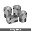 CFP5 For Skoda 4Pcs 3D Metal Tire Valve Caps Car Tyre Air Stems Cover Kamiq MK3 Roomster Rapid Kodiaq Karoq Fabia Enyaq