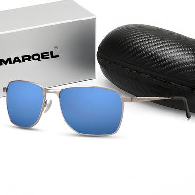 MARQEL Sunglasses with Blue Mirror Lenses L6517 – UV400 Protection, Premium Case