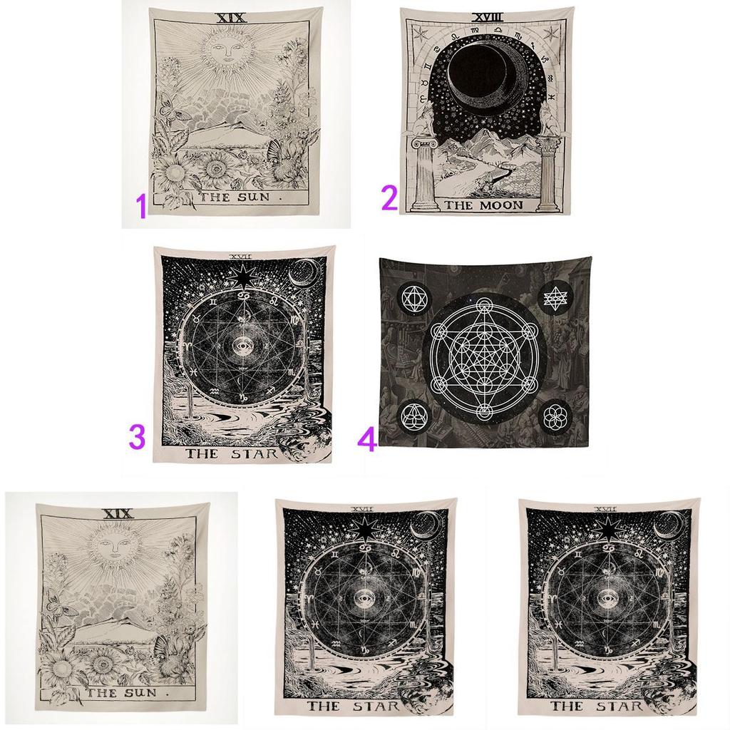Tarot Wall Amkun Tapestry The Moon Star And Sun Medieval Divination Europe