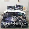 New Fashion 3D Printed Anime Berserk King Twin Double Child Bedding Set Microfiber or Polyester Duvet Cover Set Home Textiles