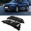 2pcs for S4 Style Glossy Black Front Bumper Fog Light Grilles for A4 B9 2017‑2018