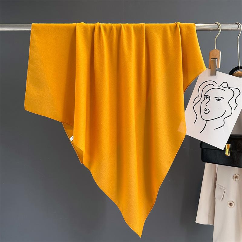 

Шарфы женские модные хлопковые шали обертывания мягкие шейные шарфы 90x90cm неоновые морковь