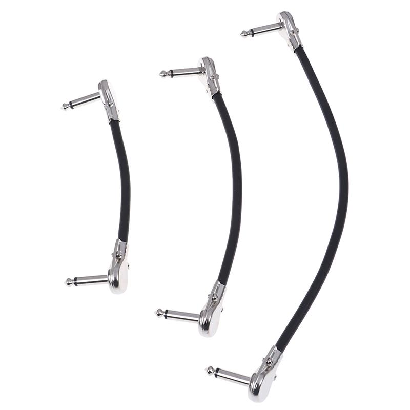 6.35 Guitar Patch Cable Wire Right Angle Effect Instrument 15/20/30Cm Pedal