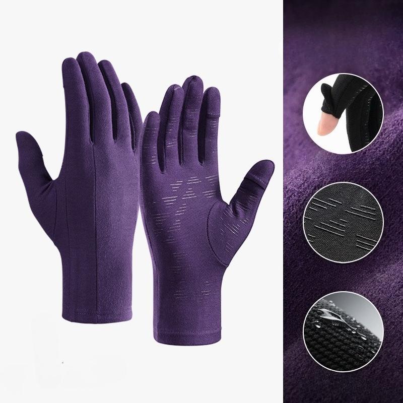 Winter ski gloves liner lining men's and women's outdoor riding gloves touch screen non-slip, windproof and cold-proof, velvet to keep warm