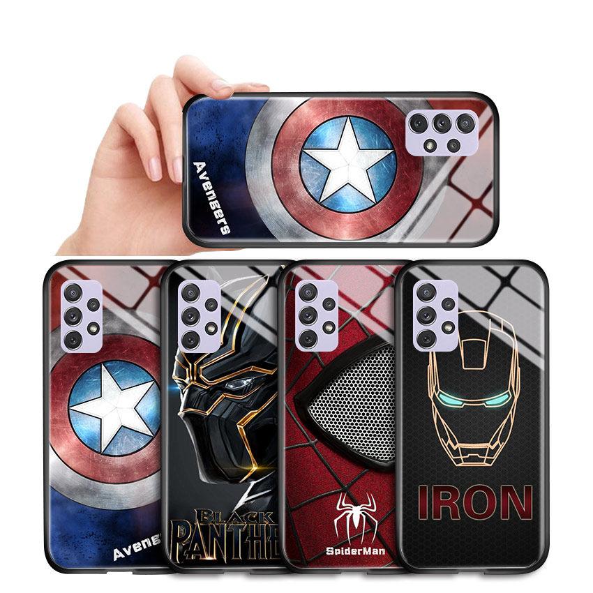 

Стеклянный чехол Marvel Avengers Captain America Ironman Spiderman для Samsung
