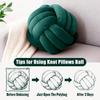 Dark Green 8.6 Inches Knot Pillow Ball, Round Soft Handmade Knotted Ball Pillow Plush Cushion Home Decor, Knotted Plush Pillow Cushion, for Bedroom,