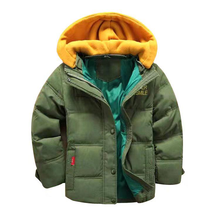 Children Winter Outerwear Hooded Casual Warm Jacket for Boys
