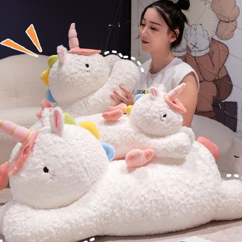 Long Unicorn Body Pillow Ideal For Bedroom Decor And Comfortable Backrest Support