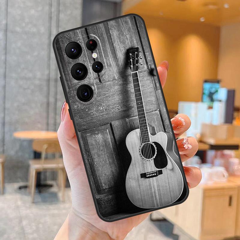 Guitar Music Case For Samsung Galaxy S23 S21 S22 Ultra S8 S9 S10 Note10 Plus Note 20 Ultra S20 FE Cover