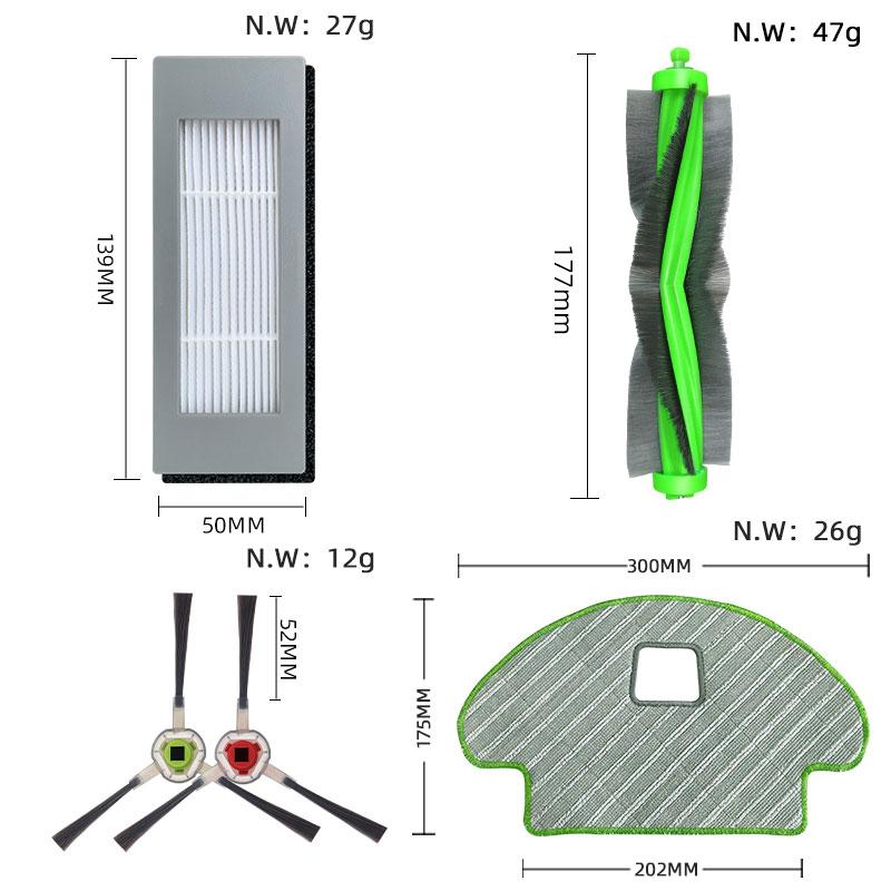 Replacement Main Brush Side Brush Hepa Filter Mop Cloths Rag For iRobot Roomba Combo R113840 Robot Vacuum Cleaner Spare Parts