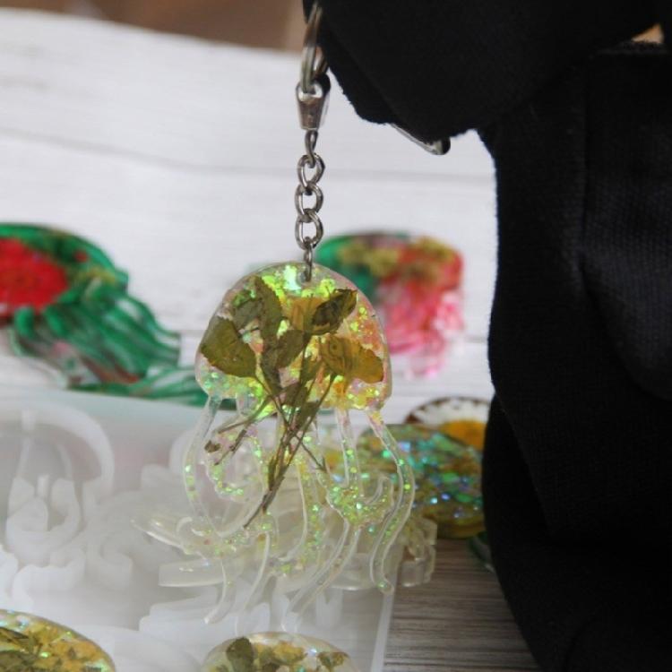 Professional Grade Silicone Jellyfish Pendant Mold For Long Lasting Use In DIY Artisanal Jewelry Production