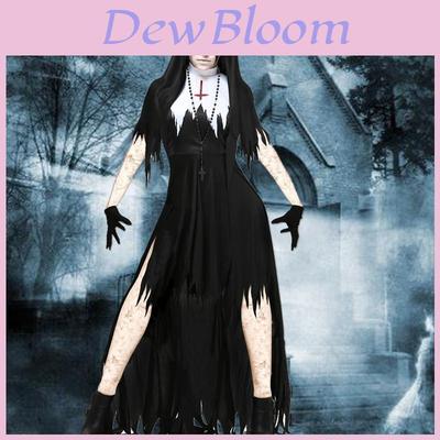 Scary Nun Costume For Women Halloween Cosplay Outfit For Scary Fun