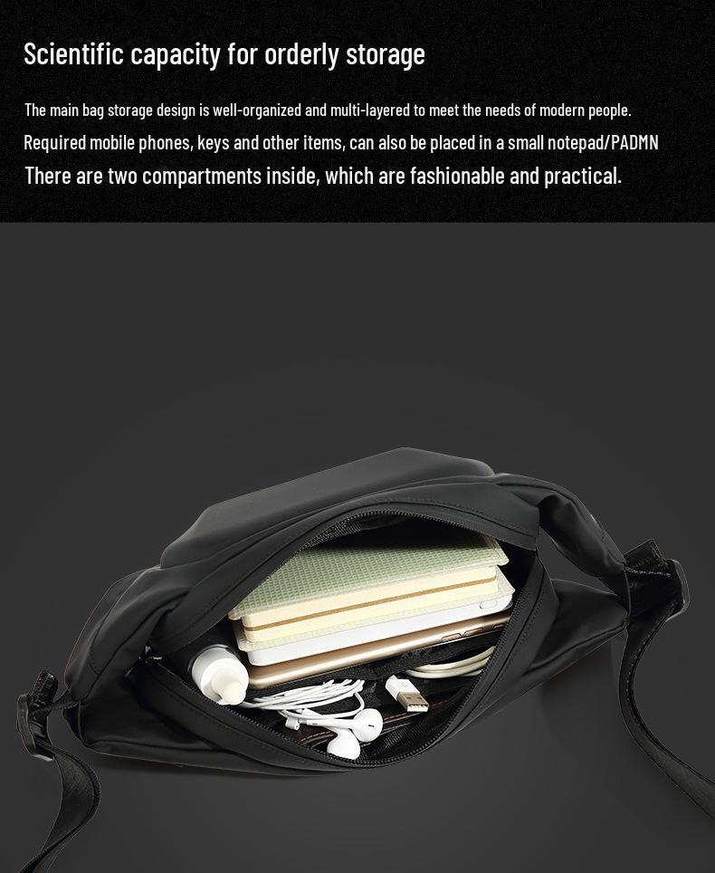 Men's Trendy Shield Armor Polyhedron Chest & Waist Bag for Sports and Fitness