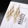 European and American Earrings, Fashionable Styles, Fashionable Metallic Exaggerated Tassels, Elegant Long Trendy Element Earrings and Pendants