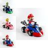 Geschenke Super Mario Kart Prinzessin Peach Pull-Back-Figur Auto PVC-Spielzeugsammlung mit zerlegbaren Gliedmaßen