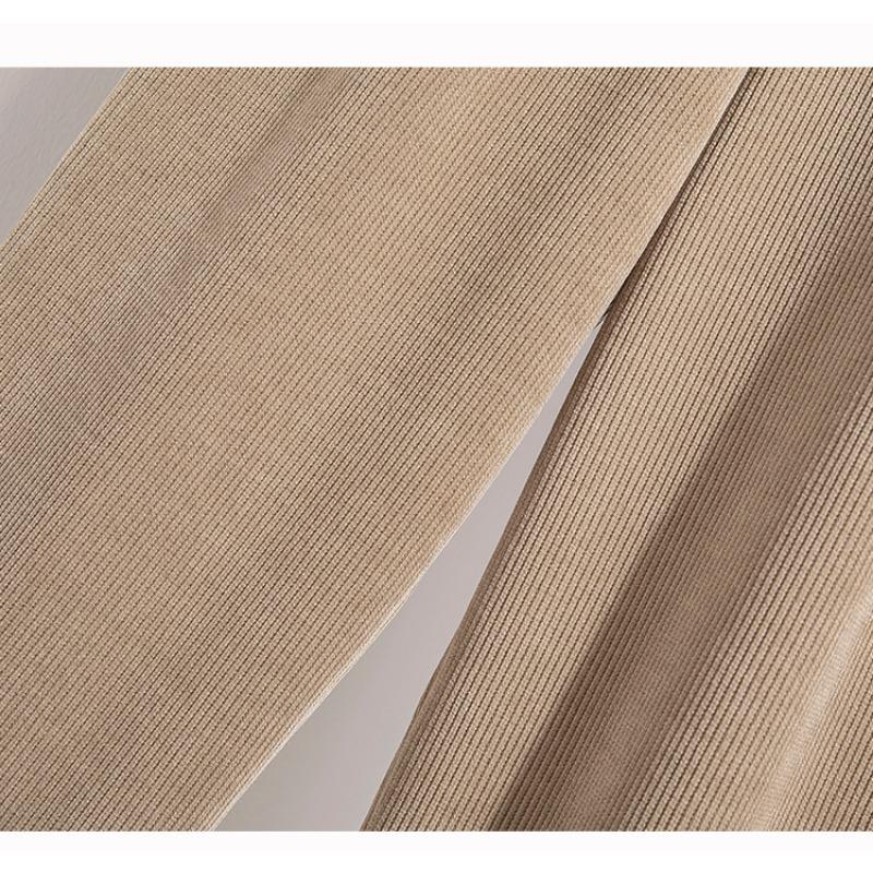 DIMANAF 2025 Plus Size Autumn Long Pants Women Elastic Loose Vintage Solid Cotton Loose Full Length High Waist Female Basic Big Trousers Pants