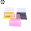 50pcs Plastic Square Moon Cake Boxes Egg-Yolk Puff Container Golden Packing Box Square Blister Egg Yolk Pastry Box