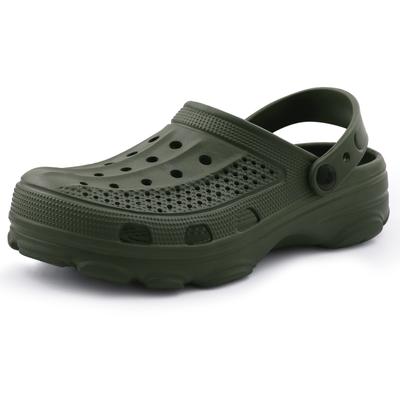 Fashion Kidmi New Men's Clogs Sandals Deep Heel Men Flat Sandals Summer Holes Waterproof Home Sandals Outdoor Antiskid Sole Beach Slides