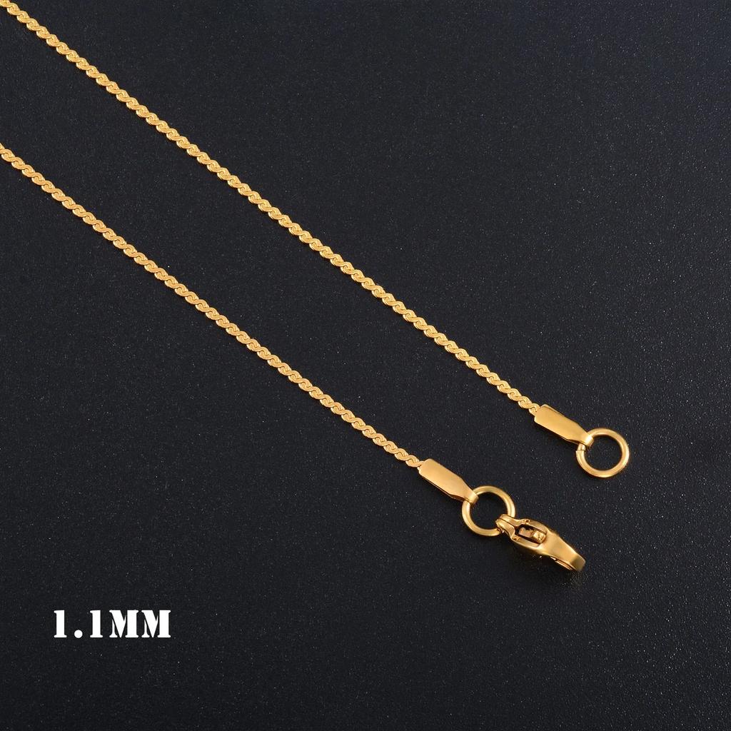Yadreva 0,8 mm/1,1 mm/1,5 mm Roestvrij Staal Ketting Dunne Ketting Hoogglans Mode Sieraden