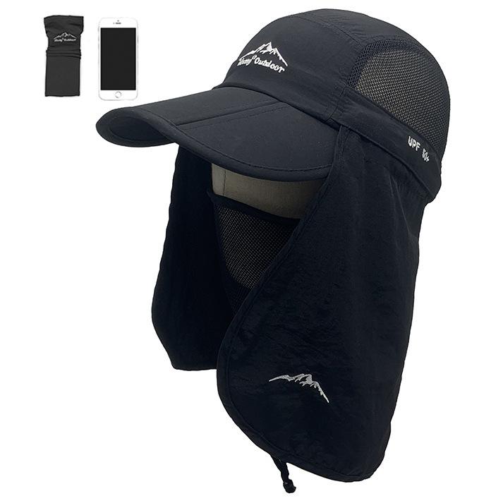 Foldable Quick Drying Waterproof 360 Visor Hat UV Protection Baseball Cap Men Shawl Sun Hats Women Dual Use Fishing Hiking Cap