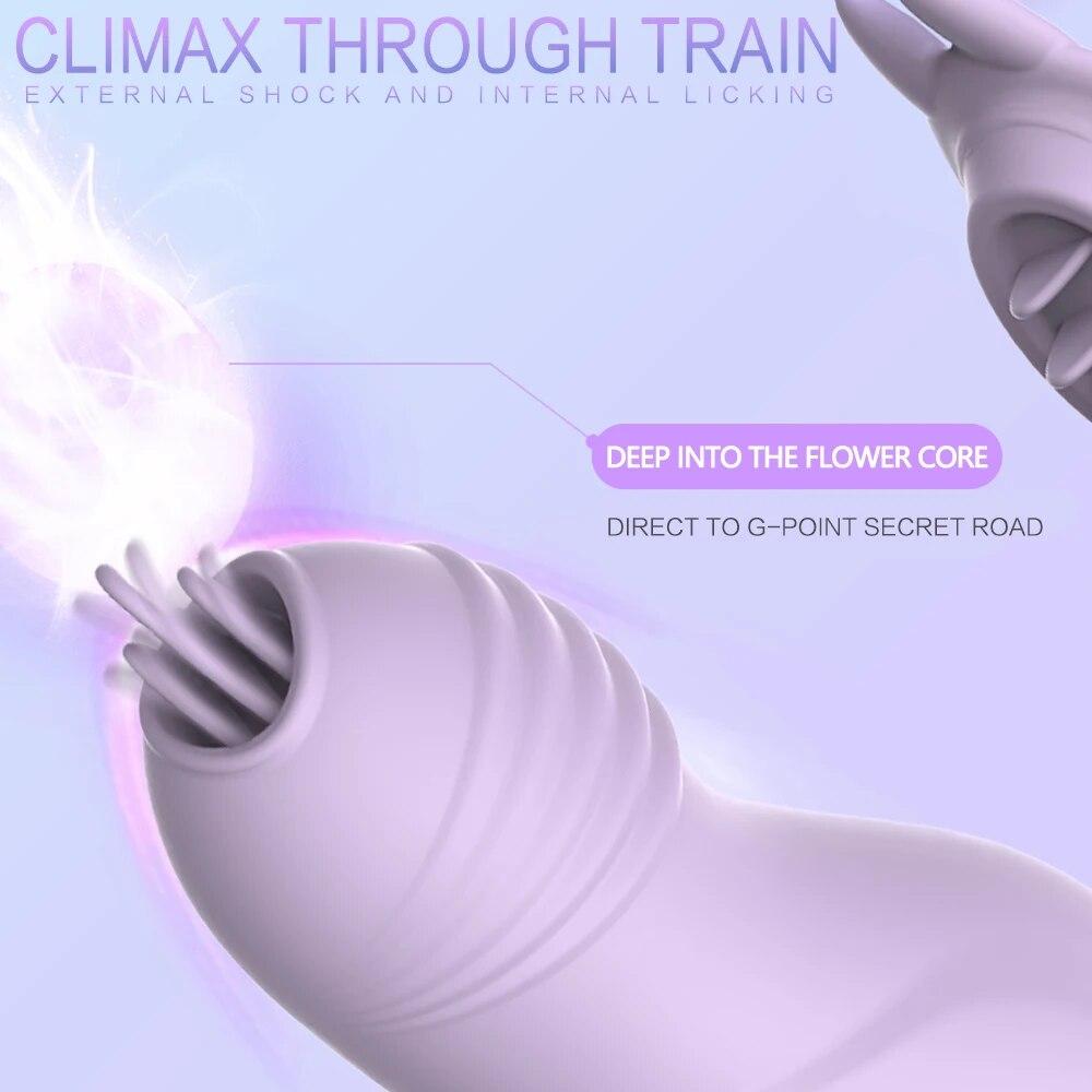Tongue Licking Vibrator for Women Oral Nipple Clitoris Stimulator G-Spot Female Masturbation Sex Toys for Women Adults Goods