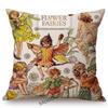Cute Lovely Princess Girl Room Decoration Art Flower Cartoon Fairy Tale Floral Sofa Throw Pillow Case Children Art Cushion Cover