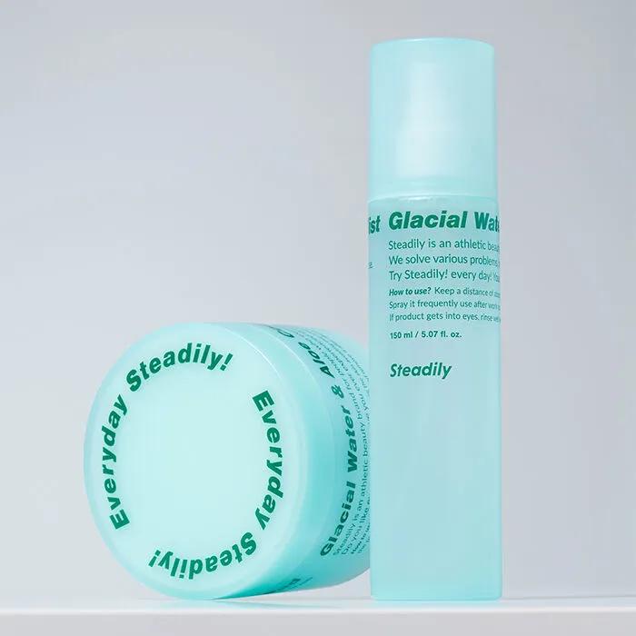 

[SET] Steadley Glacier Water Aloe Cooling Mist 150ml + Cooling Pad 80 sheets