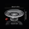 Acrylic Clear Serving Plates Fruit Dessert Salad Tray Cupcake Display Stand Round Dinner Plate Kitchen Supplies