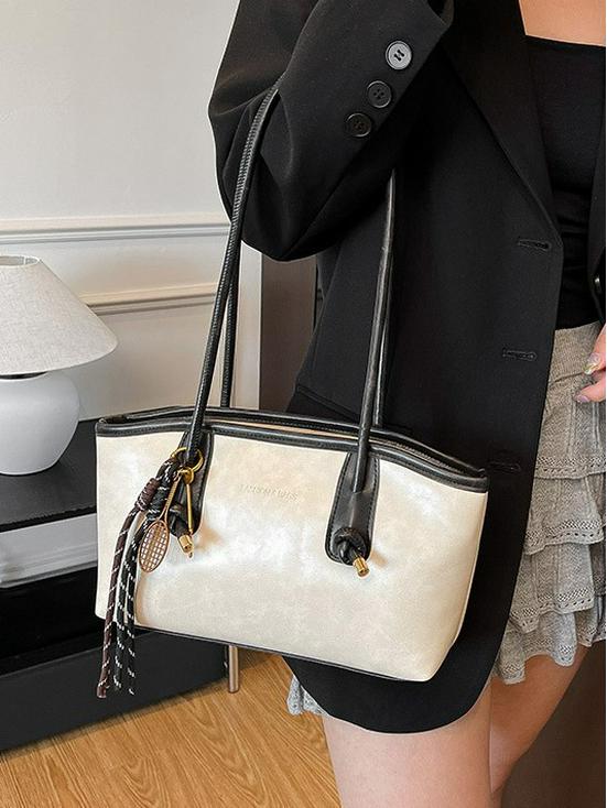2025 New Women's Autumn/Winter Retro Textured Shoulder Handbag Tote