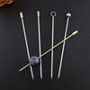 304 Stainless Steel Fruit Skewer Bar Cocktail Decoration Sticks Hamburger Sandwich Cocktail Sticks Home Kitchen Fruit Skewer New