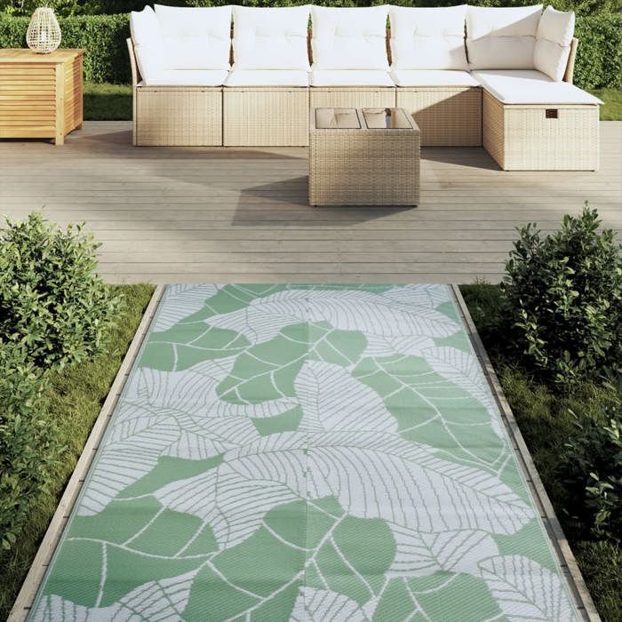 VidaXL Tapis d'extérieur vert 120x180 cm PP, tapis de jardin, tapis de sol, moquette de sol, carpette, tapis de patio 368582