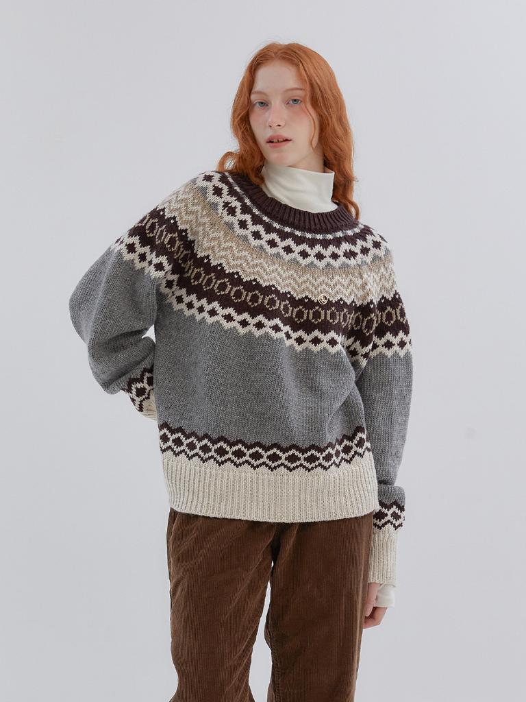 ANOETIC Anc Nordic Pullover Knit_Grey