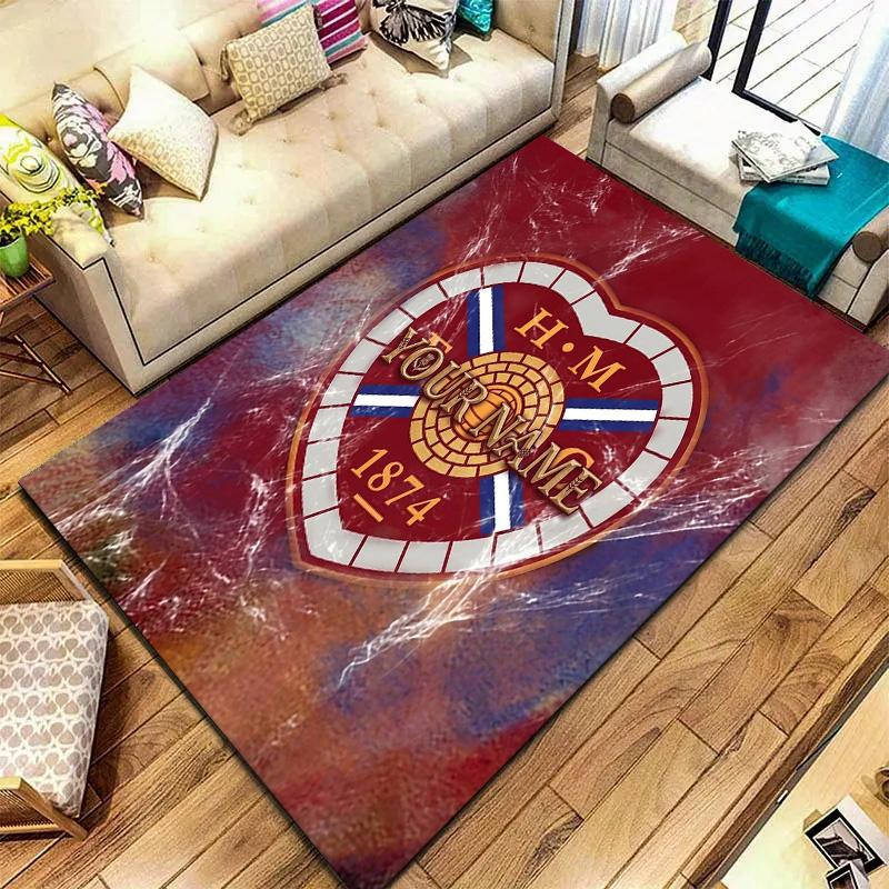 Heart Football Custom Name Carpet Rug For Living Room Bedroom Home Sofa Decoration Kids Play Nonslip Floor Mat
