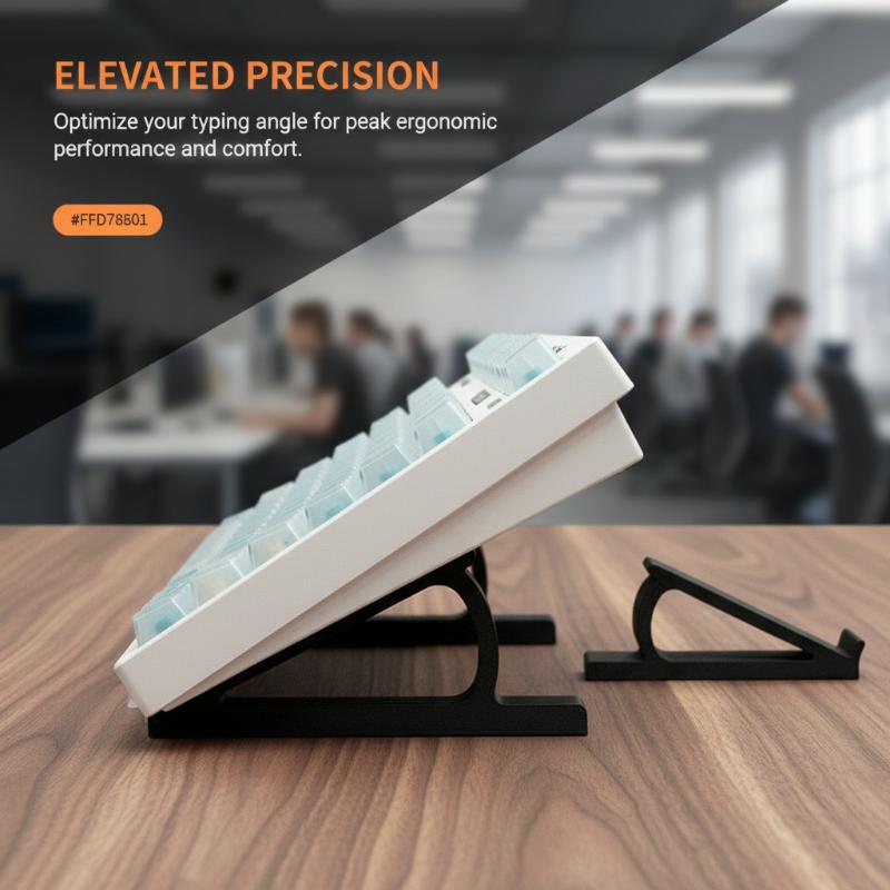 Plastic Keyboard Stand Ergonomic Riser for Computer Desk Pain Relief and Typing Height Adjustment