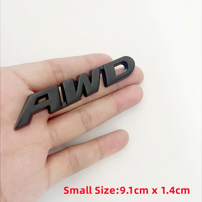 3D Metal AWD Logo Car Styling Chrome Rear Sticker Tail Emblem Badge Decal For Toyota Impreza Subaru Honda 4X4 Off Road SUV 4WD