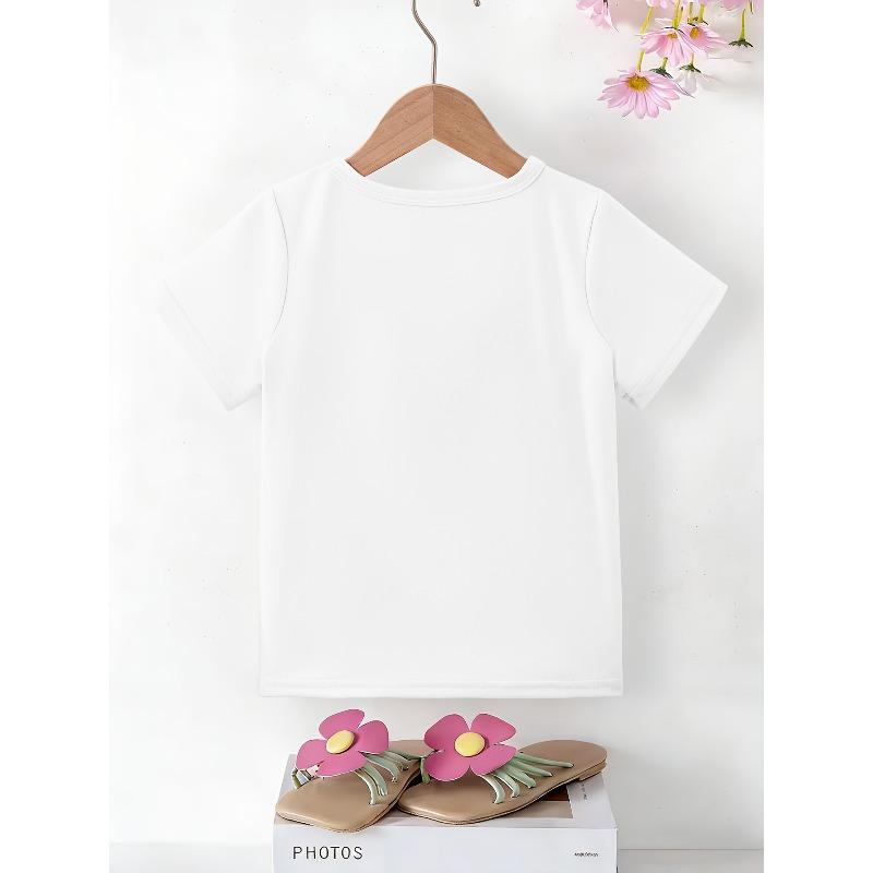 Girls I LOVE PAPA Father's Day Print Crewneck Summer Short Sleeve Tee