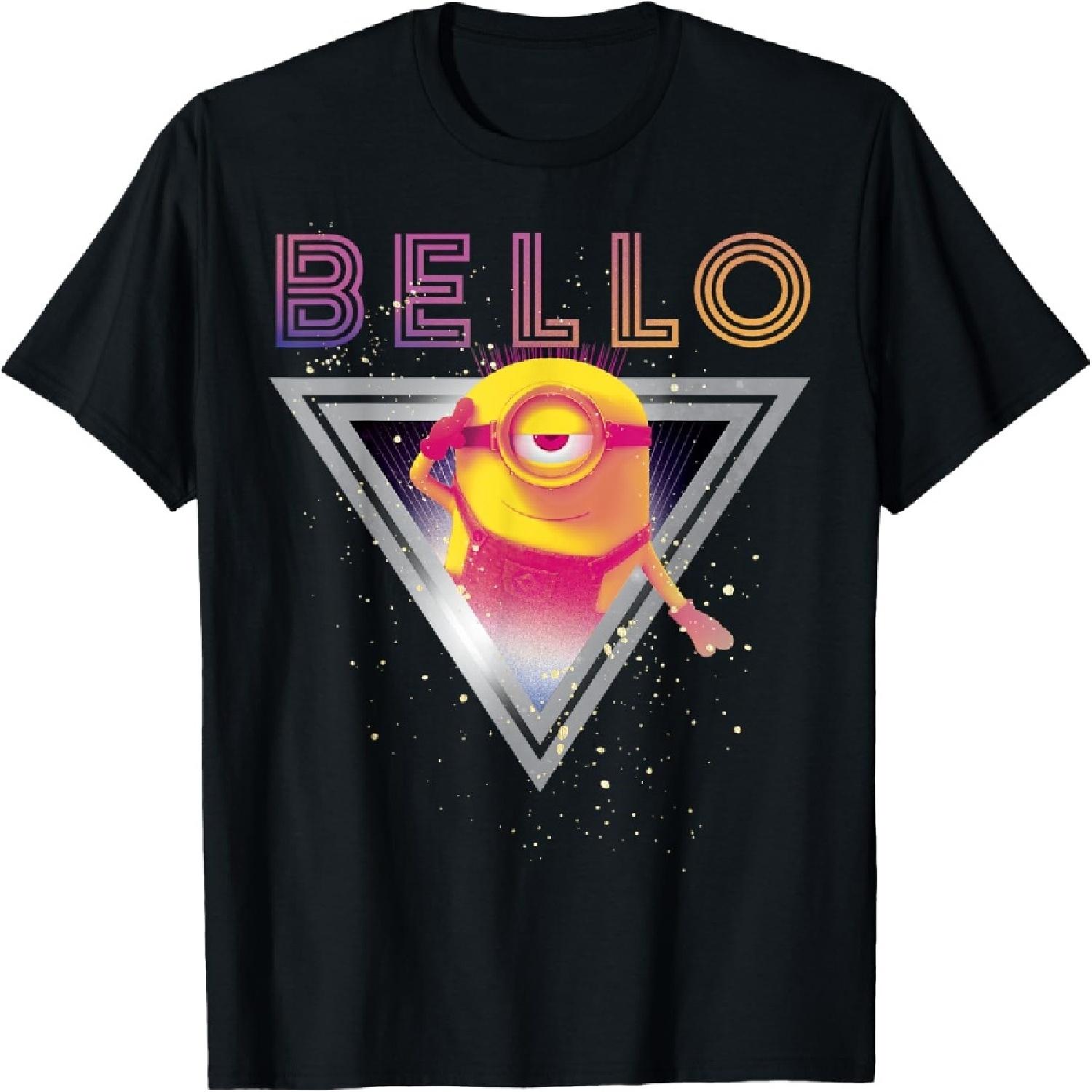 

Despicable Me Minions Retro Bello Triangle Graphic T-Shirt T-Shirt XXXXXL різнокольоровий