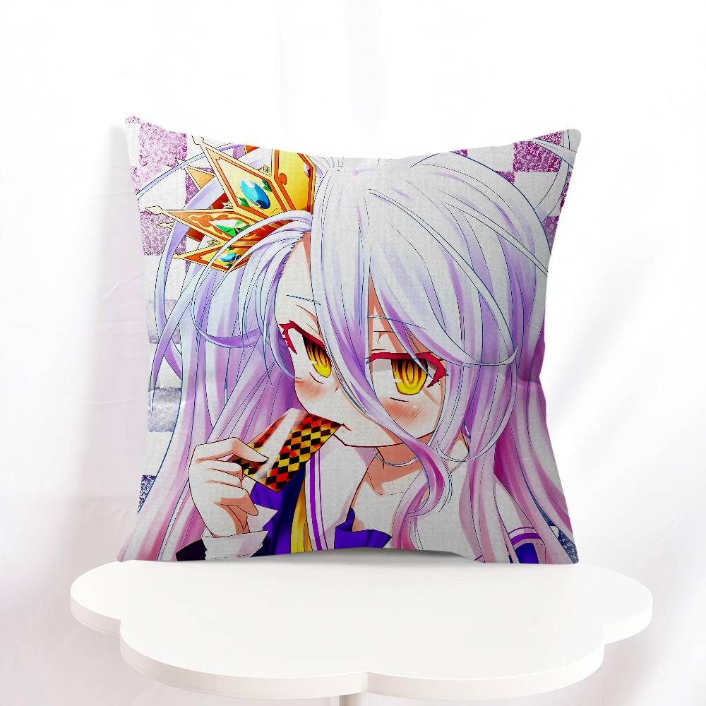 NO G-GAME NO LIFE Shiro 45*45cm Cushion Cover Pillow Cover Decor Pillowcase Home Pillowcase For Couch Pillow