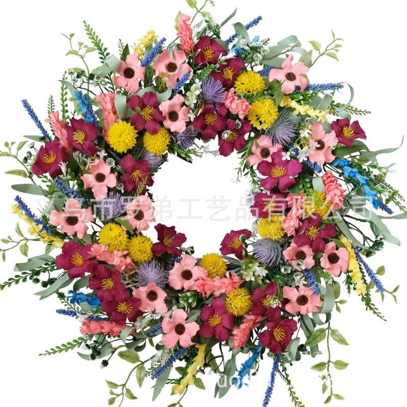 Artificial Flower Wreath Easter Valentines Day Hotel Restaurant Door Decorations