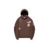 Li Ning Grafik-Print Kapuzensweatshirt Unisex Sweatshirt Braun AWDT703-3