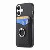 For iPhone 17 Case Card Slots Ring Holder Kickstand Phone Cover